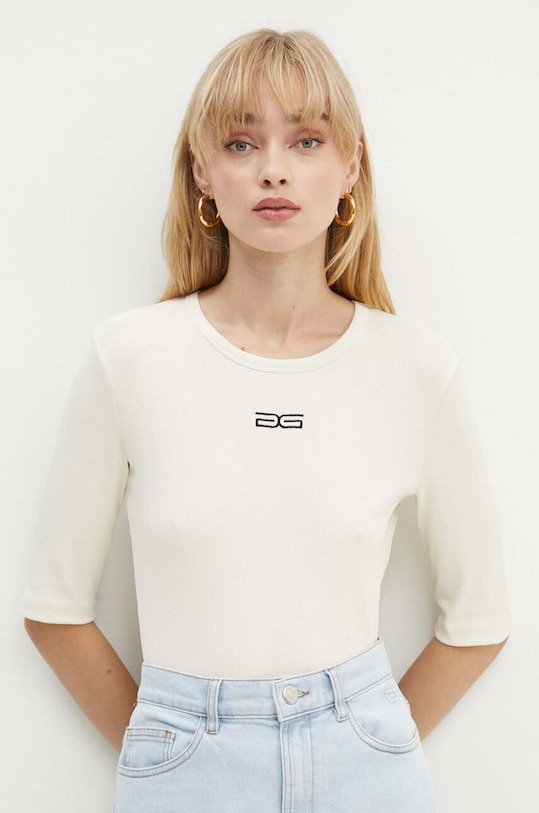 Tričko Gestuz nášivka béžová 10909247