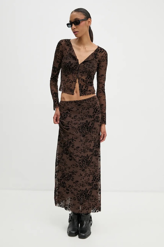 Résumé koszula CannesRS 123151216 brązowy AW24