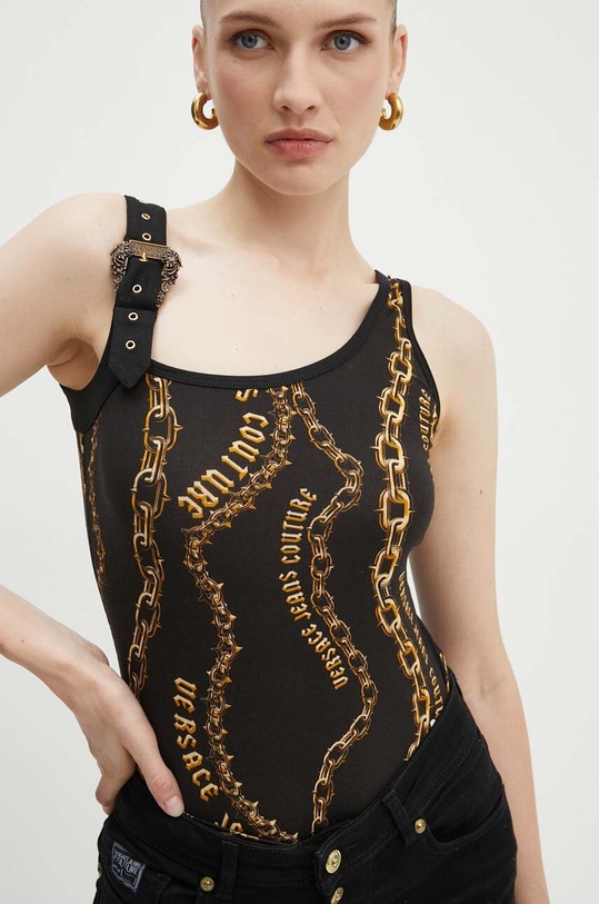 Versace Jeans Couture top cu modele negru 77HAM625.JS423