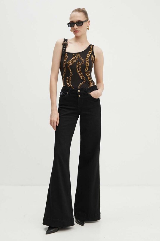 Top Versace Jeans Couture 77HAM625.JS423 μαύρο AW24