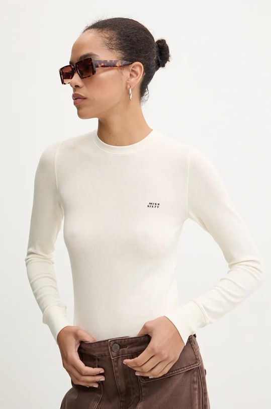 Лонгслив с примесью шерсти Miss Sixty бежевый 6L3SJ3890000