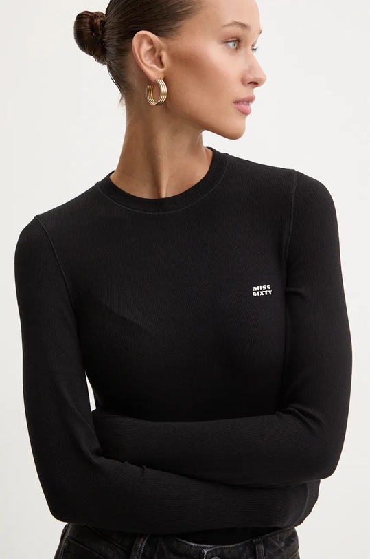 Miss Sixty longsleeve din amestec de lana negru 6L3SJ3890000