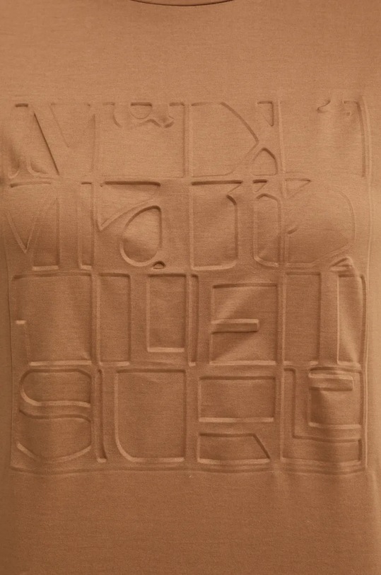 Bavlněné tričko Max Mara Leisure 2426946038600 hnědá