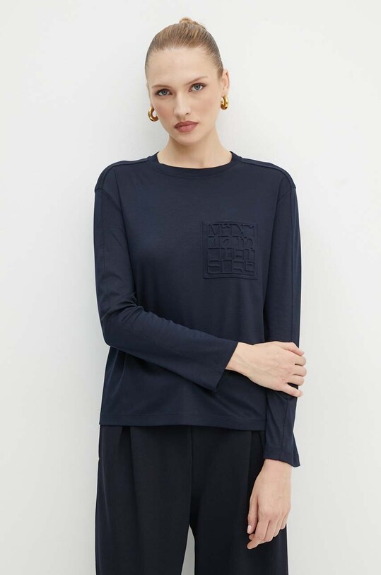Лонгслив Max Mara Leisure regular тёмно-синий 2426946088600
