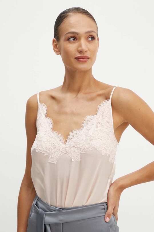 Luisa Spagnoli top jedwabny LUOGO regular różowy 541187