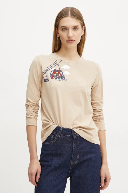 Лонгслів Weekend Max Mara regular бежевий 2425946012600