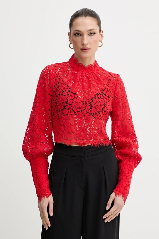 Bardot bluzka LACE GEORGIA regular czerwony 57501TB