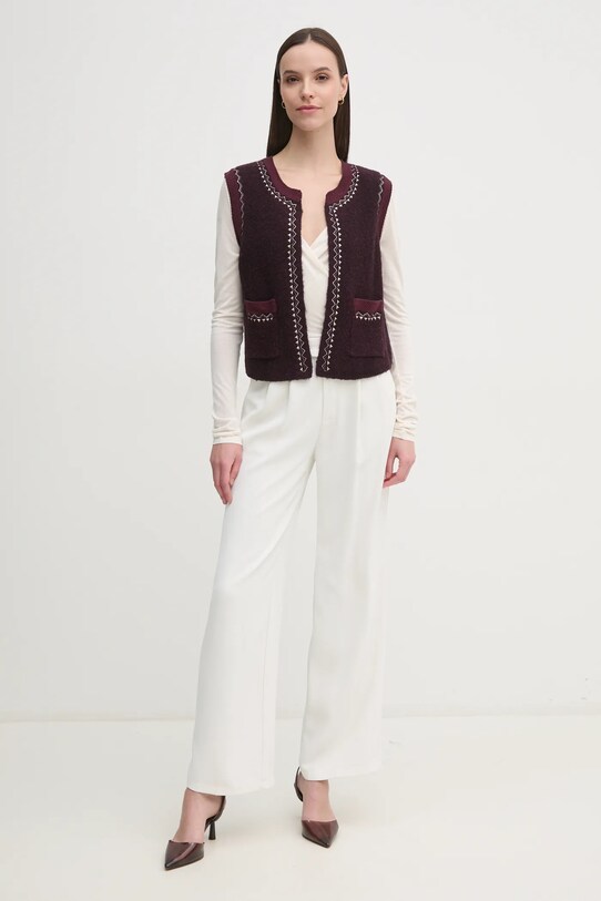 United Colors of Benetton bluză din cașmir 3R0KD401J bej AW24