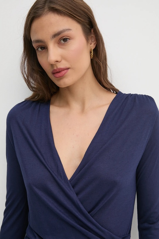 United Colors of Benetton bluză din cașmir bleumarin 3R0KD401J