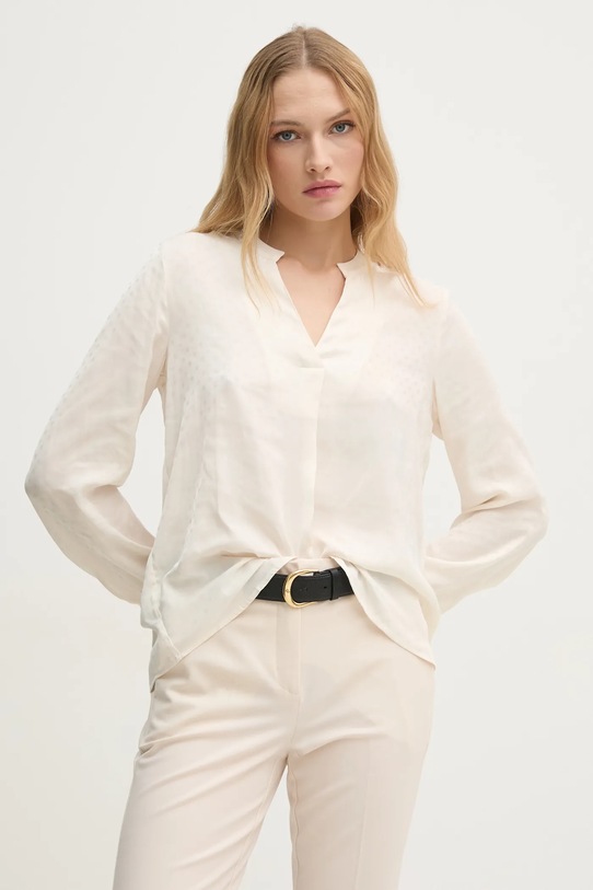 Halenka United Colors of Benetton dlouhý béžová 58B2DQ007