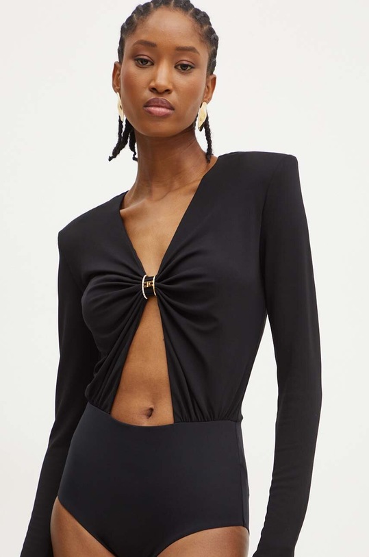Elisabetta Franchi body semplice nero BO01547E2