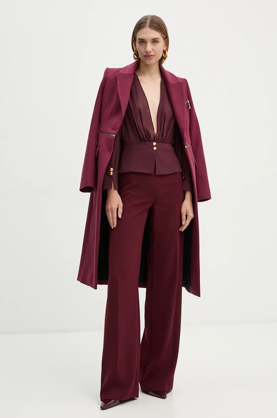 Elisabetta Franchi koszula bordowy CA07947E2