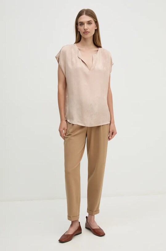 Sisley bluzka 57U5LQ07Q beżowy AW24