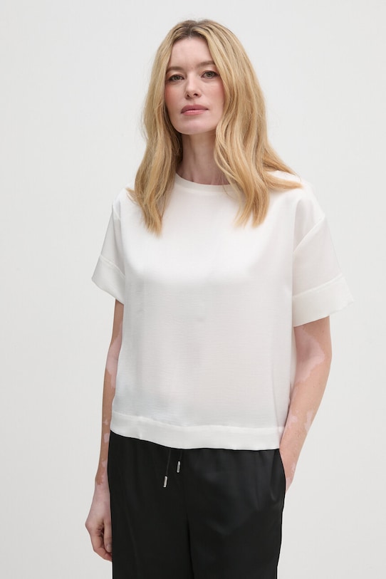 Sisley bluza uni alb 5OGYLQ07G