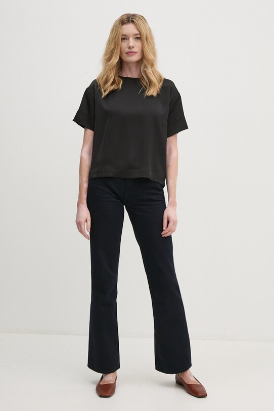 Блузка Sisley 5OGYLQ07G чорний AW24