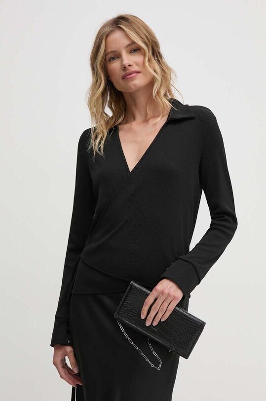 Блузка Sisley casual чёрный 3FTRL400R