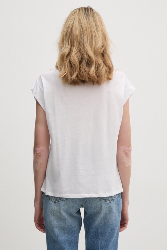 Îmbrăcăminte Sisley tricou 3QU4L103S alb