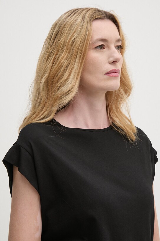 Sisley t-shirt czarny 3QU4L103S