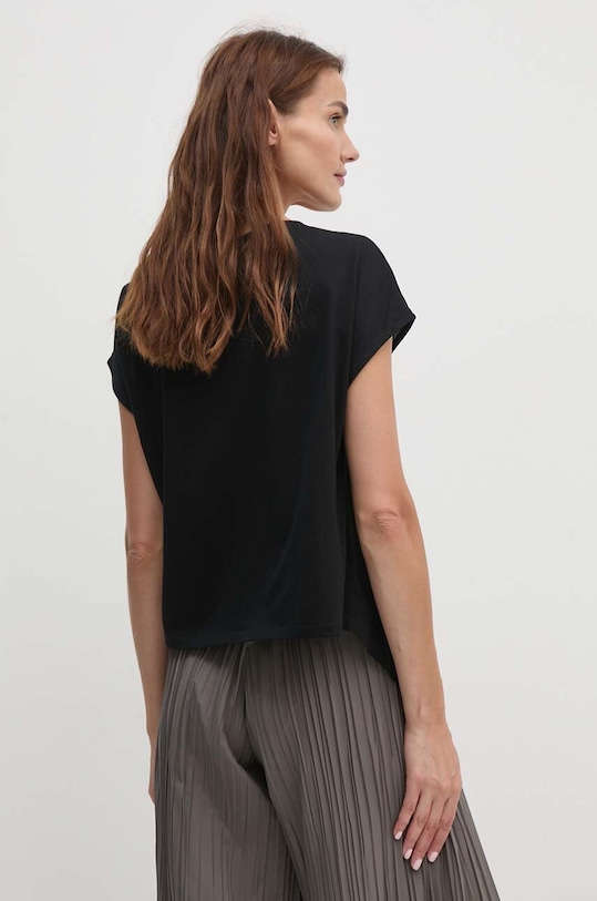 Îmbrăcăminte Sisley tricou din bumbac 3J5CL105U negru