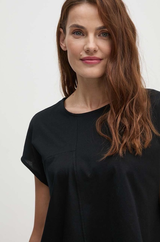 Sisley tricou din bumbac negru 3J5CL105U