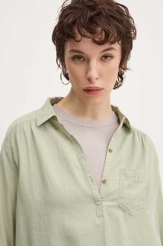Hollister Co. camasa din bumbac verde KI340.3262.320