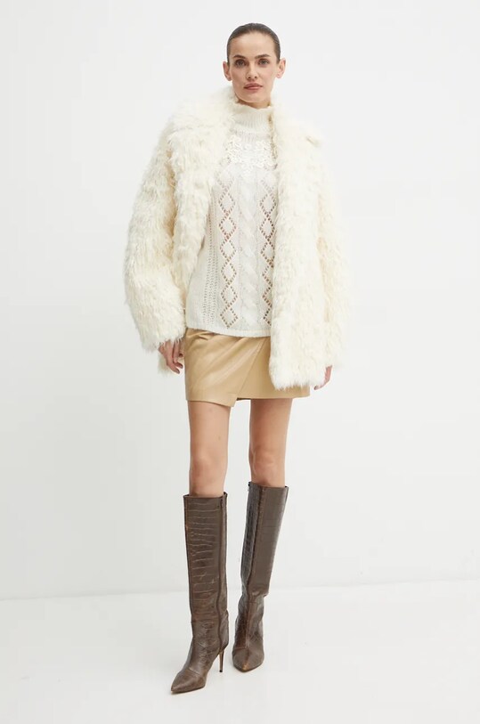 Vuneni pulover Twinset 242TP3420 bež AW24
