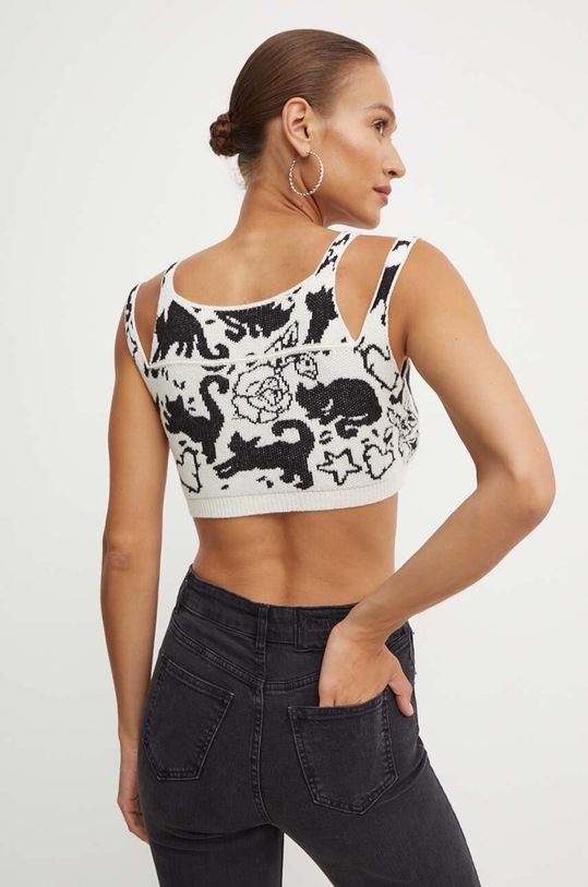 Odjeća Top s dodatkom kašmira Twinset Marco Rambaldi x Treeblend 242TP3401 bež