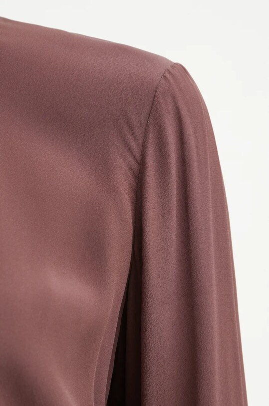 Twinset bluzka z domieszką jedwabiu 242TT2341 czerwony