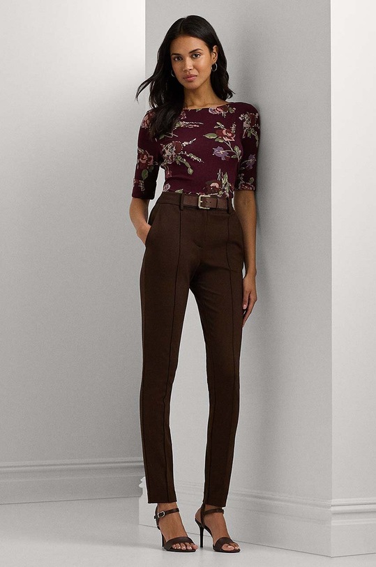 Одяг Бавовняна блузка Lauren Ralph Lauren 200951317 бордо