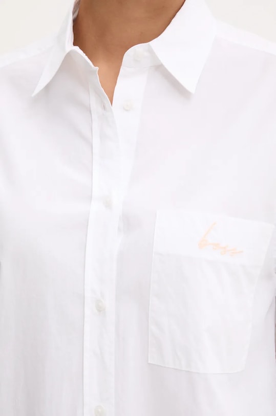 Bombažna srajca Boss Orange 50524226 bela