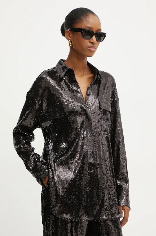 Boss Orange camicia tessuto elasticizzato nero 50524263