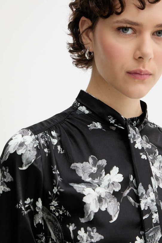 AllSaints camasa cu matase TONI IONA SHIRT W001PA negru