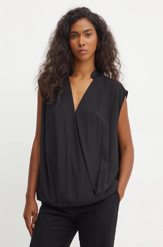 Halenka BOSS hladký černá 50523367