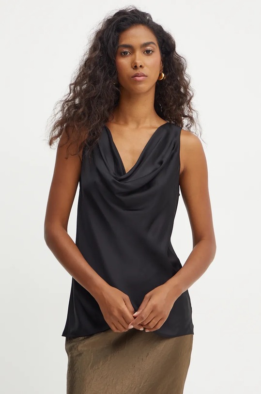 Halenka BOSS hladký černá 50528738