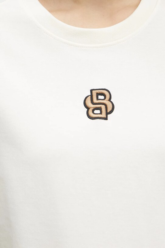 BOSS t-shirt bawełniany 50526205 beżowy