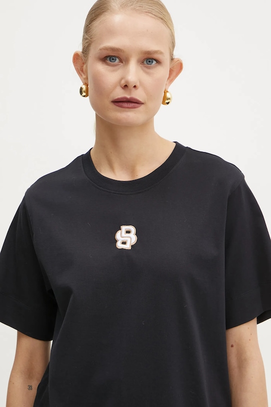 BOSS t-shirt bawełniany czarny 50526205