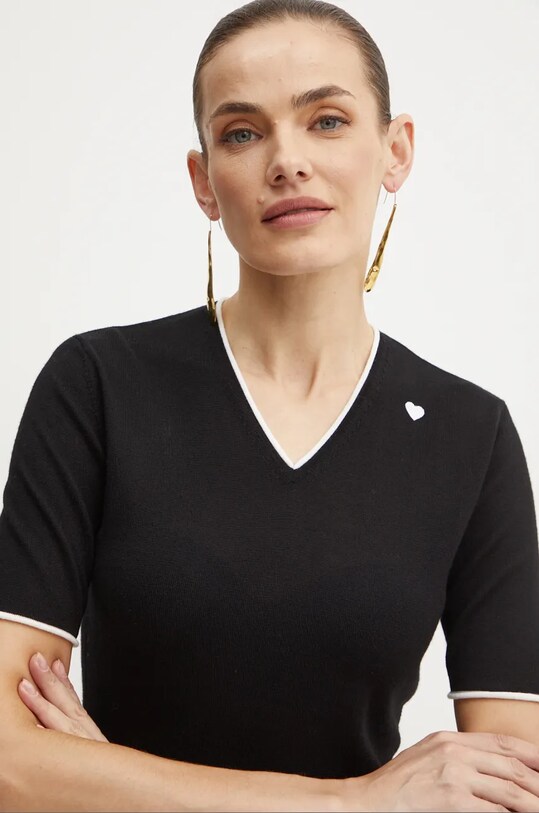 MAX&Co. pulover de lana negru 2426366033200