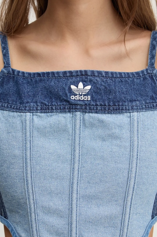 adidas Originals top din denim x Ksenia Schneider IW5671 albastru