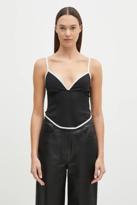 Top adidas Originals Atlanta Corset s elastanem černá IW5675