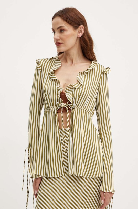 Bardot bluza DHALIA curele verde 59306TB