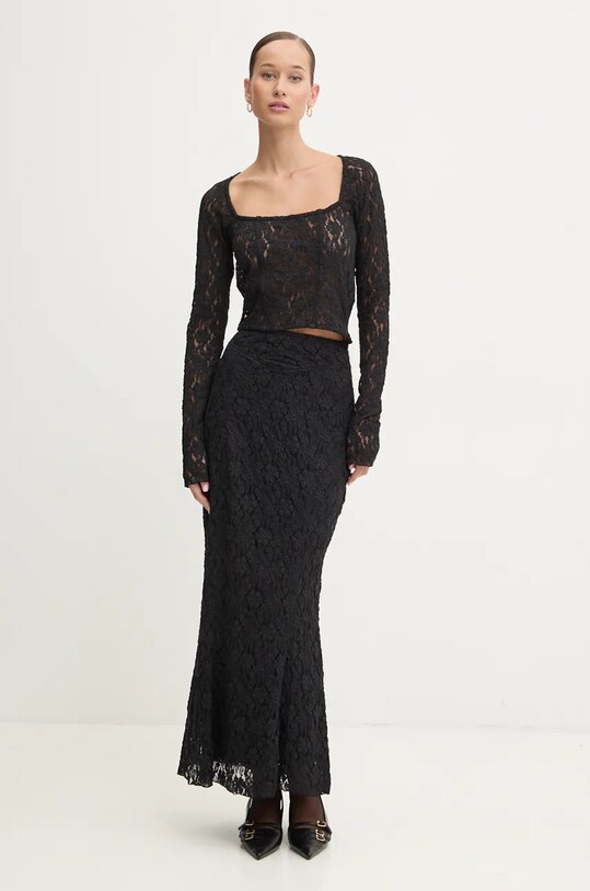 Блузка Rotate 113069100 чорний AW24