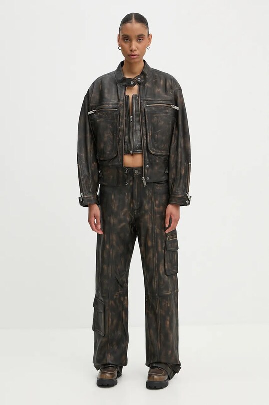 Шкіряна блузка Gestuz 10909487 чорний AW24