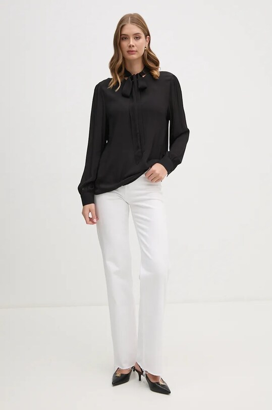 Sisley bluza 5ZMZLQ07X negru AW24