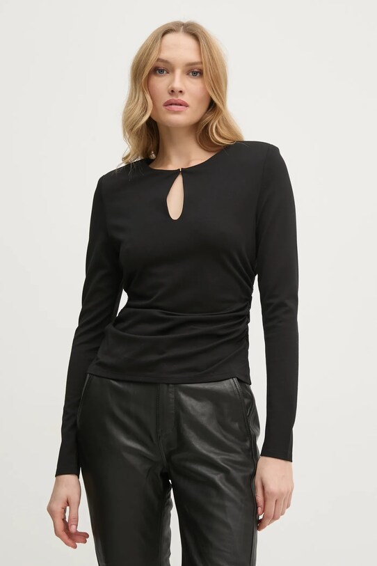 Блузка Sisley чорний 5Y0XLQ080