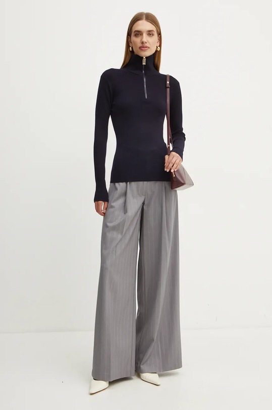 Victoria Beckham pulover de lana 1424KTP005849A bleumarin AW24