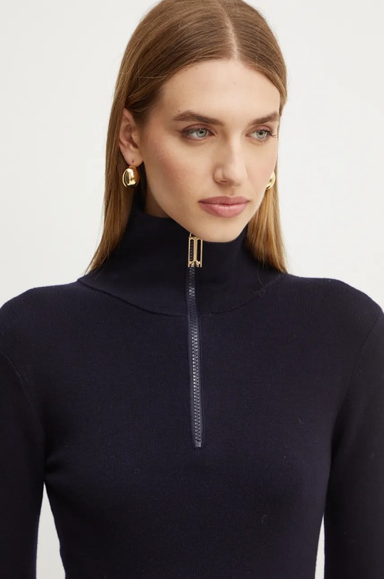 Victoria Beckham pulover de lana bleumarin 1424KTP005849A