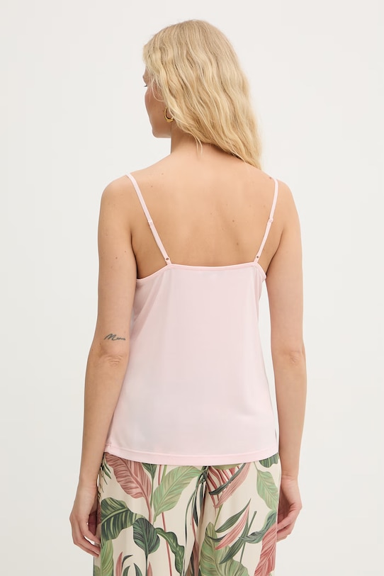 Odzież Morgan bluzka na ramiączkach damska z modalem BETINA BETINA różowy