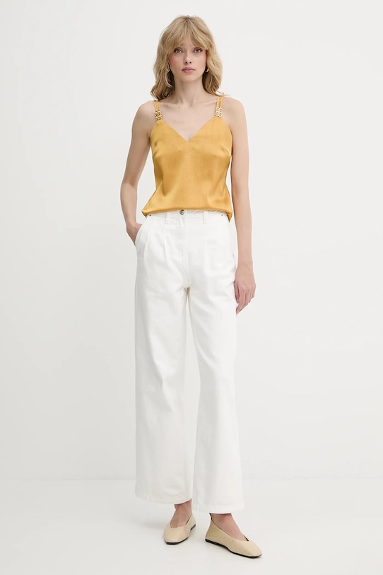 Morgan top OLAFI OLAFI sárga AW25