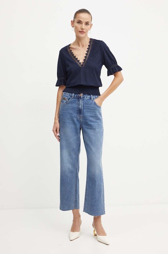 Блузка Morgan DBLUE DBLUE темно-синій AW24