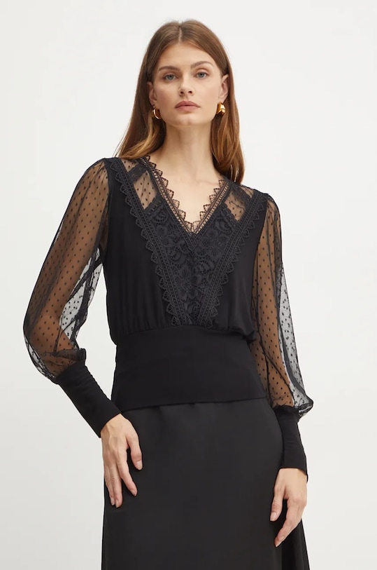 Μπλουζάκι Morgan TAGADA μακρύ μαύρο TAGADA